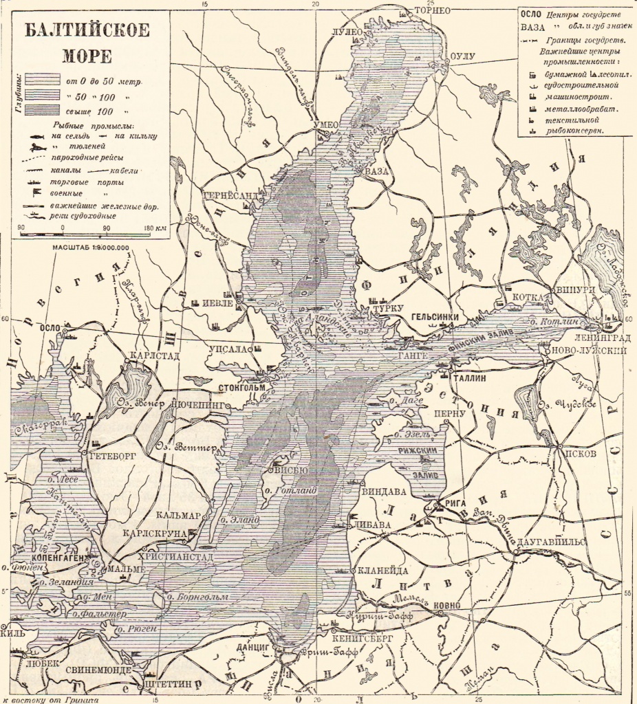 карта балтийского моря