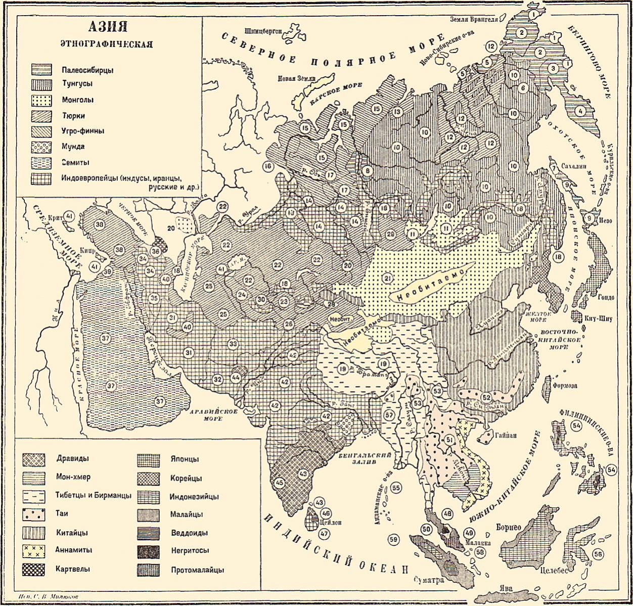 Этническая карта азии